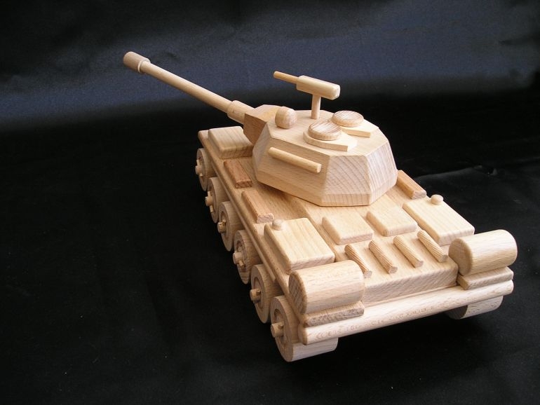 wooden toy tank