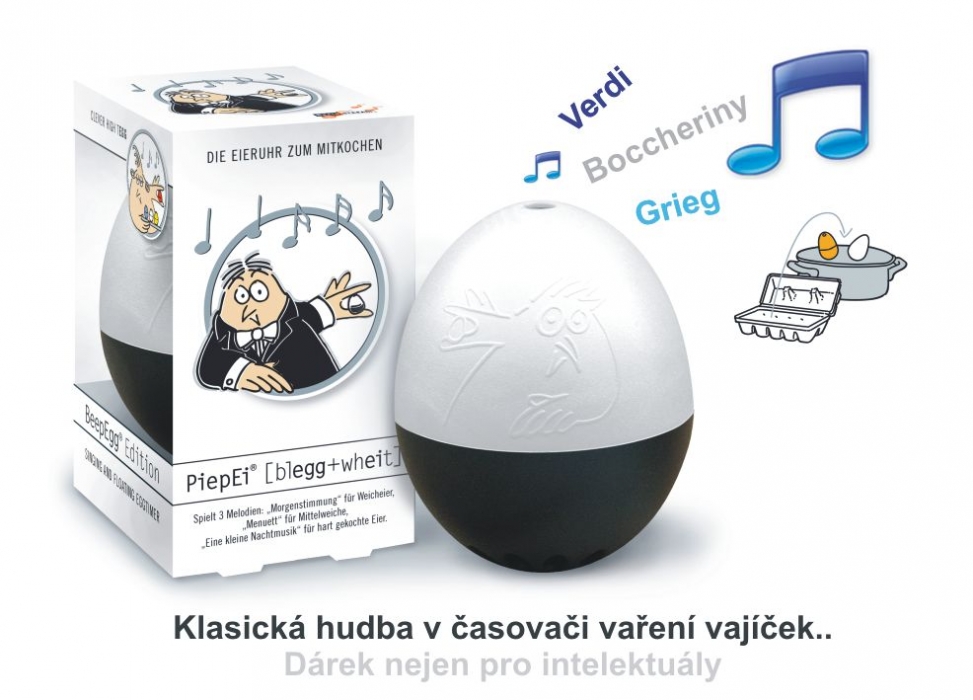 Eggtimer with MOZART, BOCCHERINI, GRIEG - Wooden Gifts SOLY